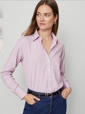 Ann Taylor NWT Striped Relaxed Perfect Shirt L